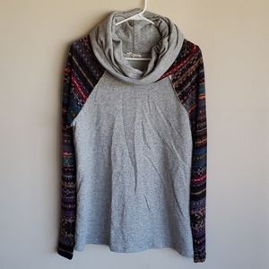 Boutique sweater cowl neck top